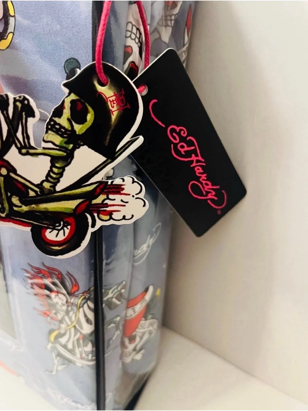 Ed Hardy Blue 6 Piece Queen Size Sheet Set Motorcycles Skulls Love Kills Slowly